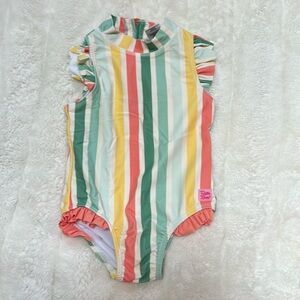RuffleButts - Ruffle Striped One Piece - 2T - VGUC